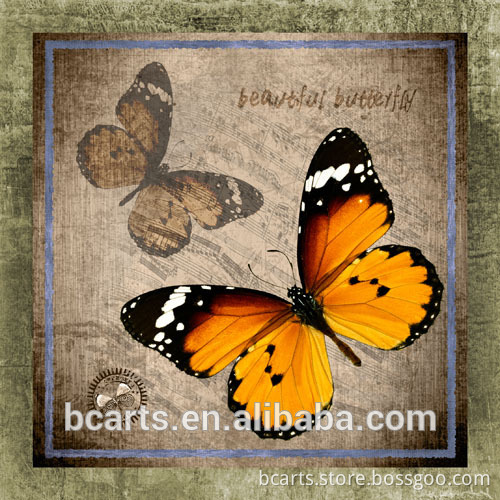 Two beautiful butterflies painting for wall decoration